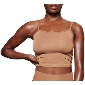SKIMS SLEEP TANK CAMEL XS